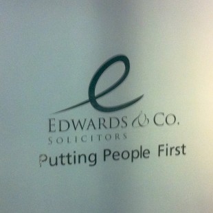 Edwards&Co internal stairwell lettering